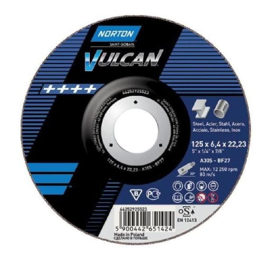 NORTON VULCAN 115X1,0 METAL İNOX KESİCİ TAŞ T41 100'LÜ PAKET