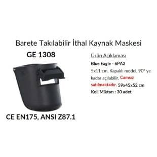 BARETE TAKILABİLİR KAYNAK MASKESİ BRAKETLİ