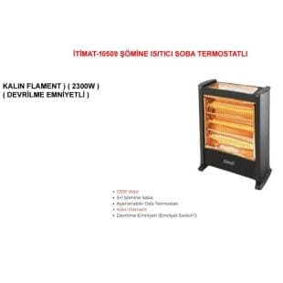 İTİMAT ŞÖMİNE ISITICI SOBA TERMOSTATLI 2300W 10509