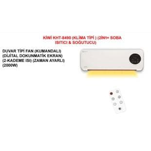 KİWİ KLİMA TİPİ ISITICI SOĞUTUCU DUVAR TİPİ FAN 2000W KHT8490