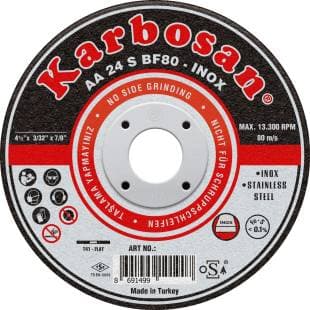 125X2,5X22 İNOX DÜZ KESİCİ