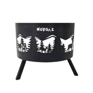 NURGAZ ORMAN ŞÖMİNESİ GEYİK DESEN