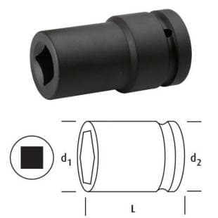 OSAKA 1'' 4 KÖŞE LOKMA 21MM KISA