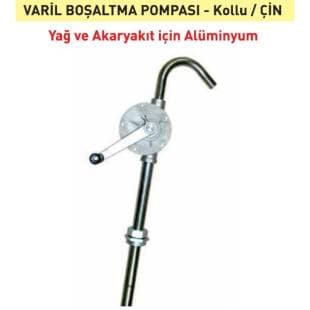 VARİL BOŞALTMA POMPASI KOLLU 30LT METAL GÖVDE