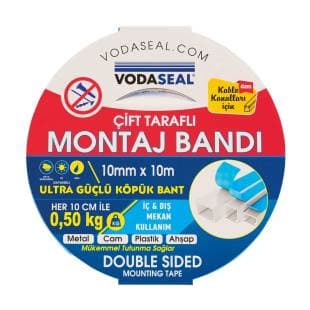 VODASEAL ÇİFT TARAFLI KÖPÜK MONTAJ BANDI 10 MM X 10 MT - BEYAZ