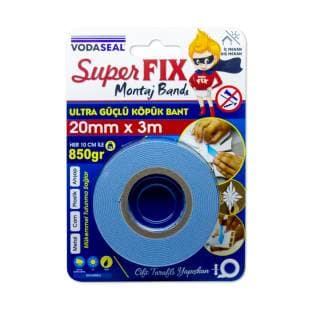 VODASEAL ÇİFT TARAFLI KÖPÜK MONTAJ BANDI 20 MM X 3 MT - BEYAZ
