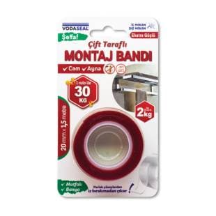 VODASEAL VHB MONTAJ BANDI - 20 MM X 1.5 MT - ŞEFFAF