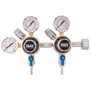 CO2 MEŞRUBAT REGÜLATÖRÜ W 21.80 X 1/14" ÇİFT REGÜLATÖRLÜ 4 BAR