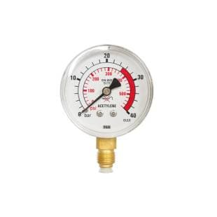 BASINÇ GÖSTERGESİ 0-40 ASETİLEN GİRİŞ,DIŞ ÇAPI Q63 MM