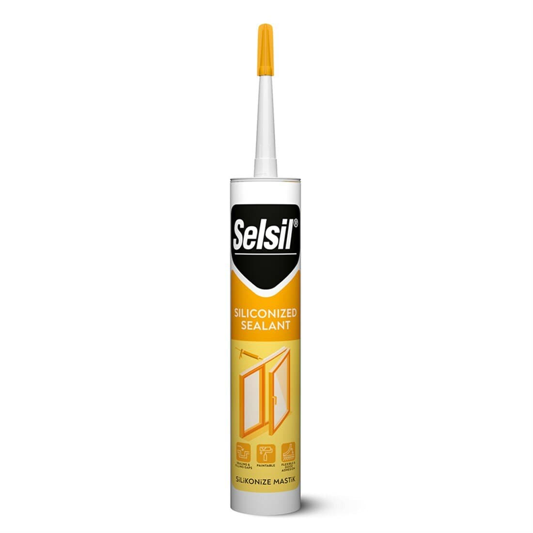 Selsil Silikonize Mastik Antrasitgri 500 Gr