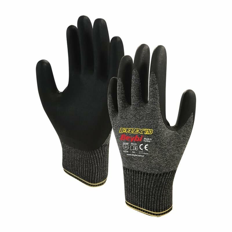 Beybi B-Flex110 Köpük Kaplı Nitril Eldiven No:8