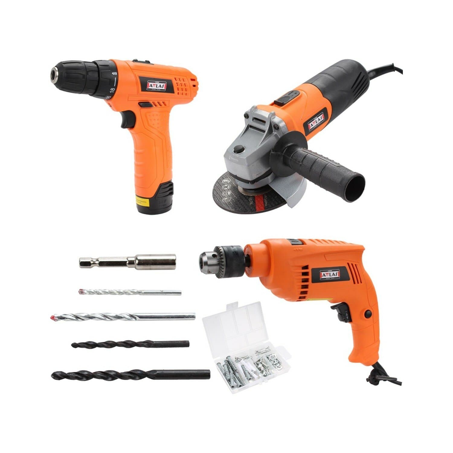 #Attlas Eco Set 3G Li (Matkap+Taşlama+Vidalama 12V)