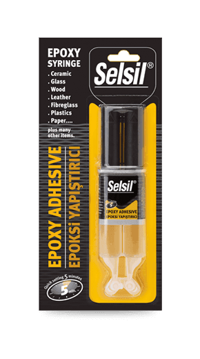 Selsil Epoksi Genel Amaçlı Yapıştırıcı Enjektör 5 Dk. 28Gr