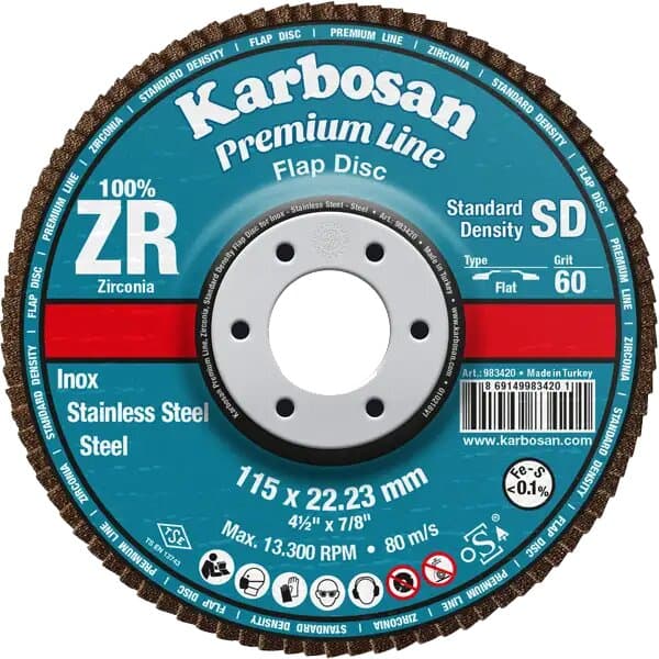 Karbosan Flap Disk 115 Zr 40 Kum Zirkon 983450