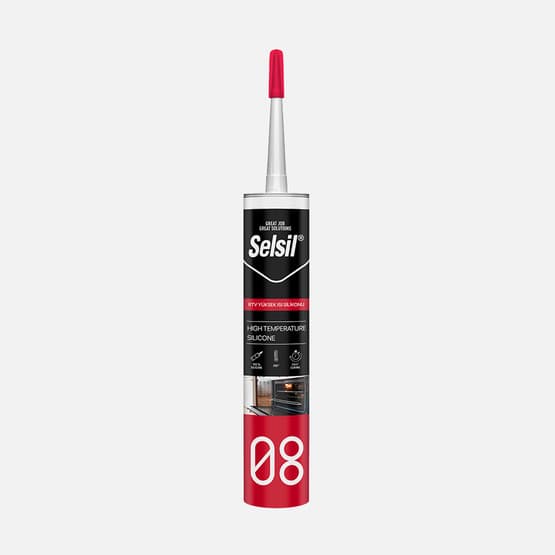 Selsil RV Yüksek Isı Silikonu Kırmızı 280 ML