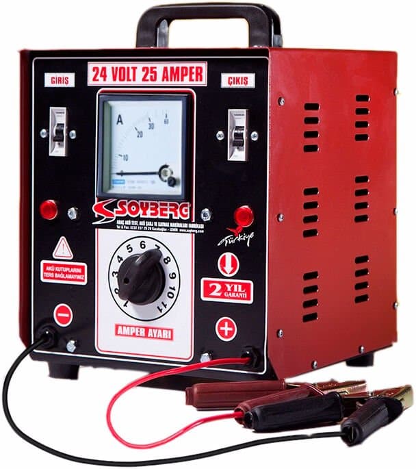 24V 25AMPER AKÜ ŞARJ CİHAZI 2 AKÜLÜK