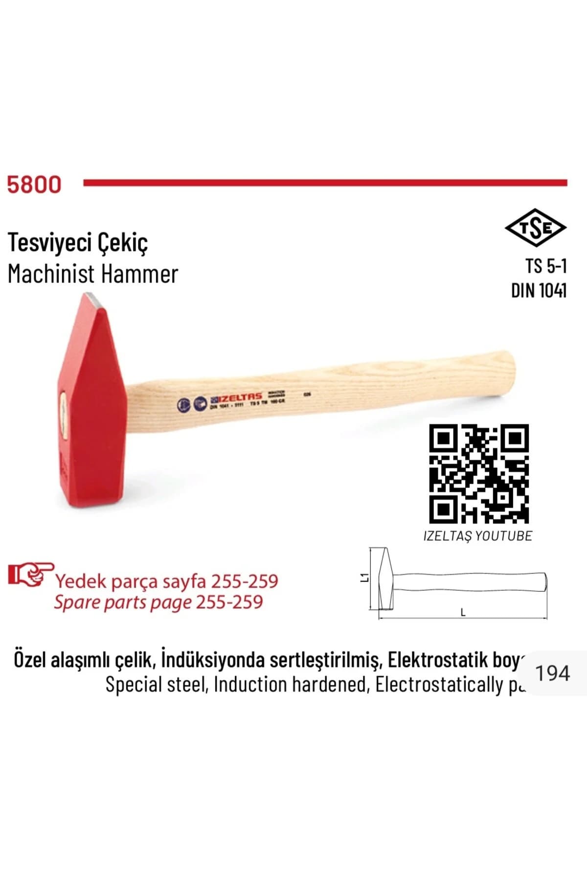 TESVİYECİ ÇEKİÇ 2000GR