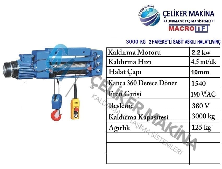 3 TON 10 METRE KÖŞELİ CARASKAL ATLAS