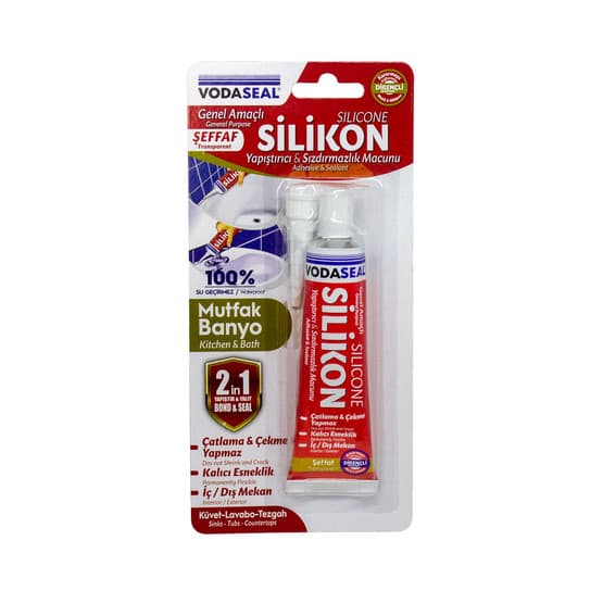 Vodaseal Silikon Şeffaf Tüp 50 ML