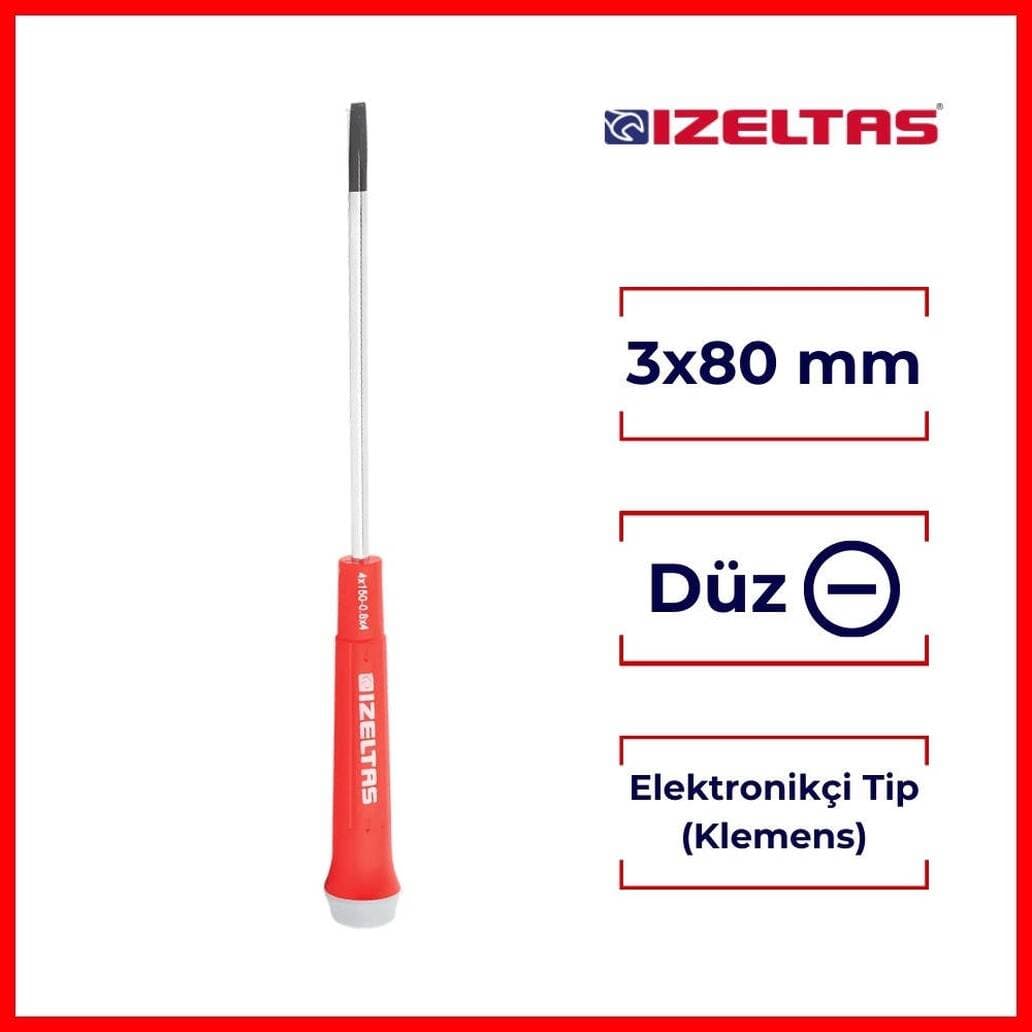 ELEKTRONİKÇİ DÜZ TORNAVİDA 3.0X80
