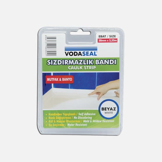 Vodaseal Küvet Kenar Sızdırmazlık Bandı Beyaz 38MMX3,35MT