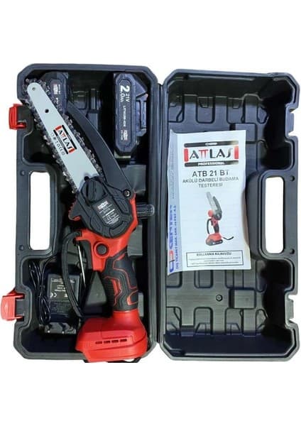 ATB 21 BT-202C AKÜLÜ KÖMÜRSÜZ BUDAMA TESTERESİ
