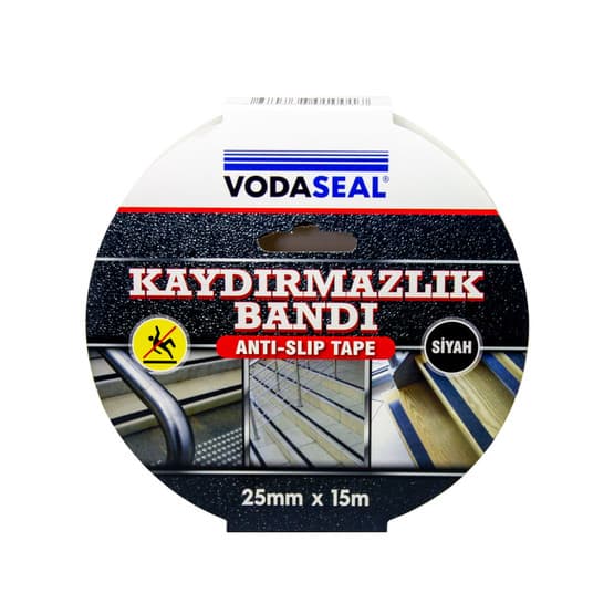 Vodaseal Merdiven Kaydırmazlık Bandı Siyah 25mmX15mt