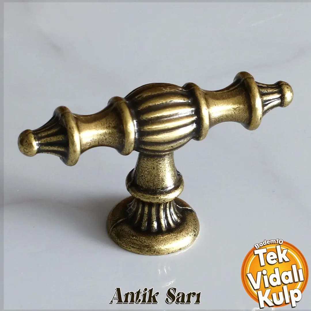 ÖZSAN 1394 PETRA DÜĞME ANTİK SARI