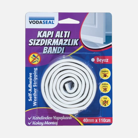 400mmX110cm Kendinden Yapışkanlı Kapıaltı Sızdırmazlık Bandı Beyaz