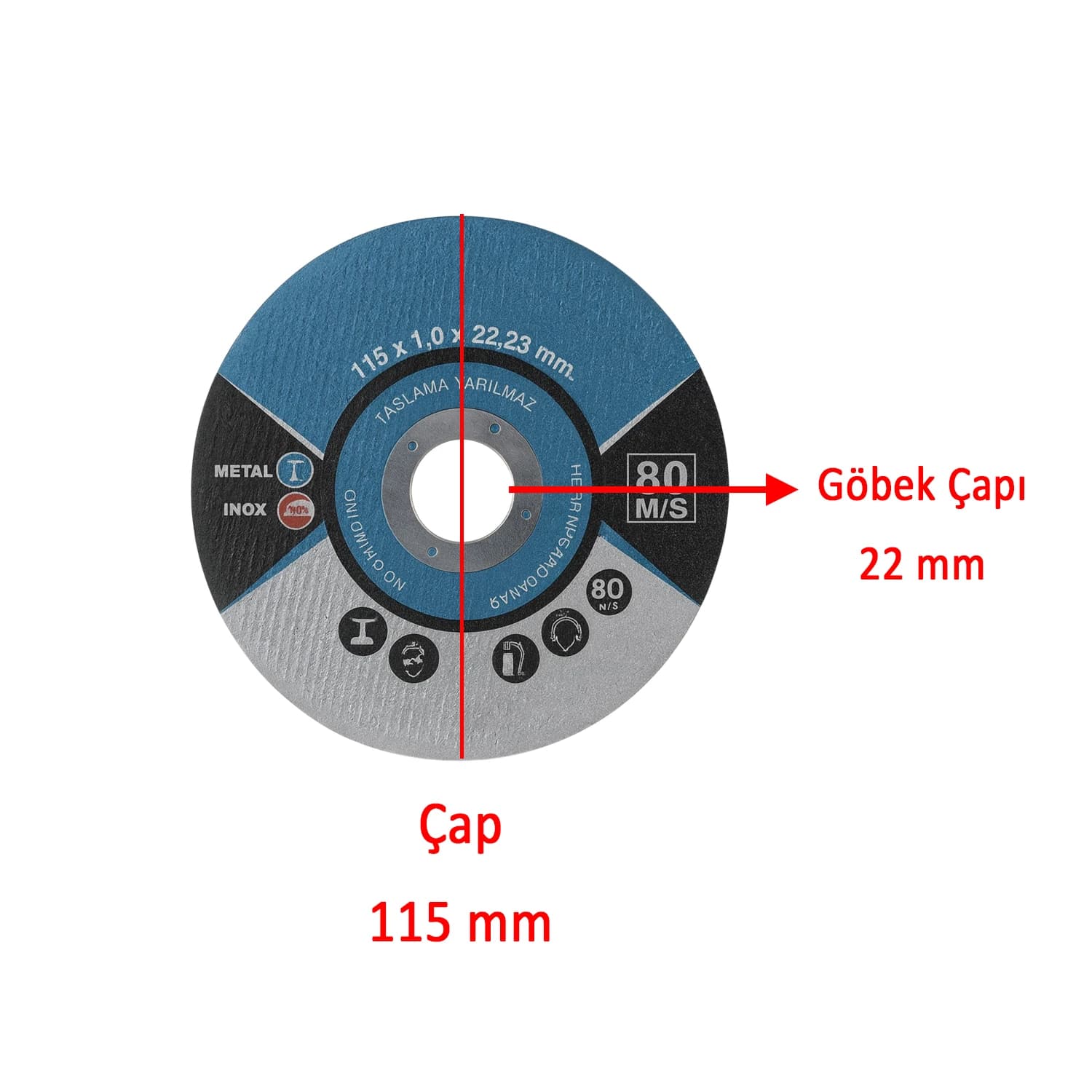 NOVORAPİD 115X1,0X22,23 İNOX KESME DİSKİ DÜZ GÖBEK