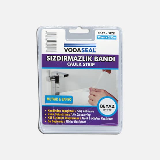 Vodaseal Lavabo Kenar Sızdırmazlık Bandı Beyaz 22MMX3,35MT