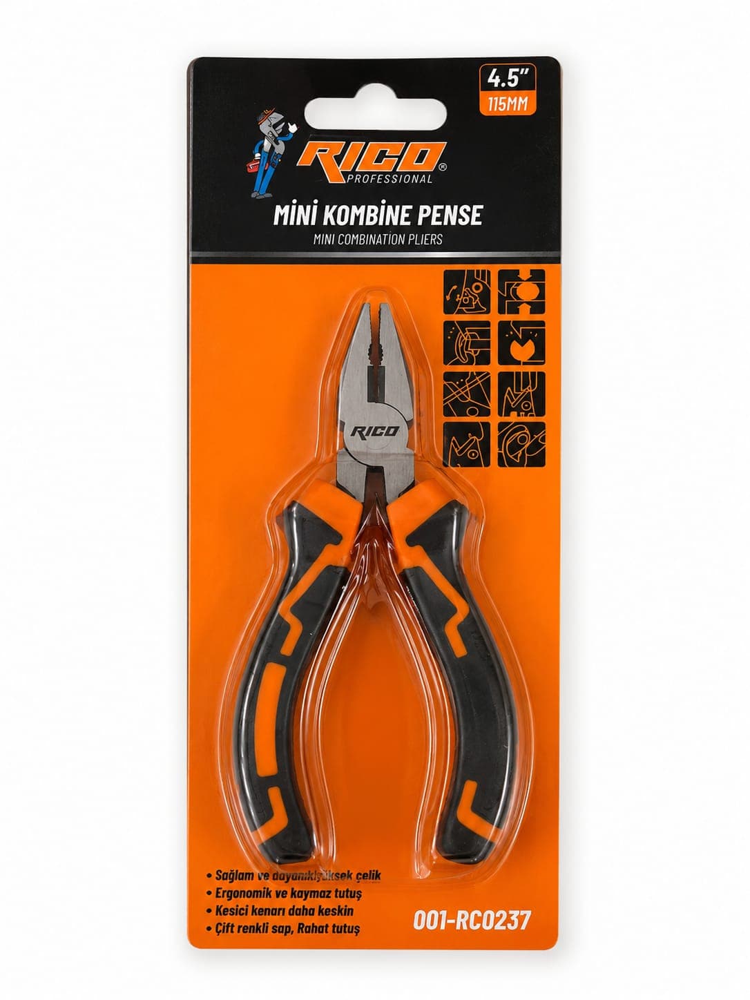 001RC0237 RICO MİNİ KOMBİNE PENSE 115 MM
