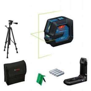 BOSCH GLL 20-22 G ÇAPRAZ ÇİZGİ LAZER YEŞİL + LB10 MANYETİK TUTUCU + BT150 TRİPOD (KARTON KUTUDA)