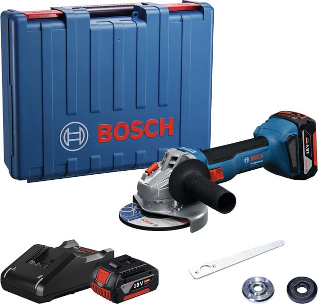 BOSCH GWS 18V-8 AKÜLÜ AVUÇ TAŞLAMA KÖMÜRÜSÜZ 18V 2X4.0AH AKÜ 115-125MM