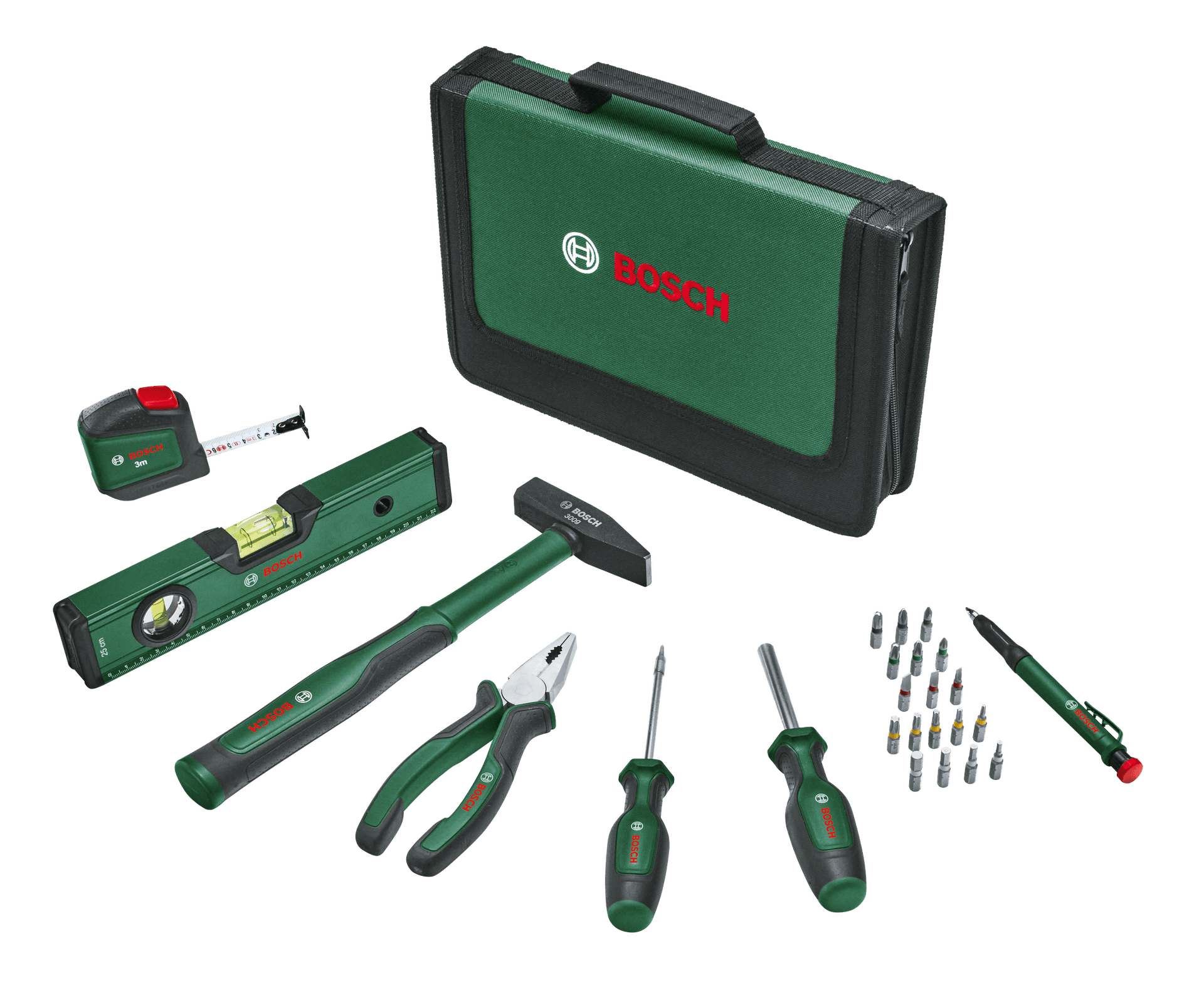 BOSCH YEŞİL SERİ UNİVERSAL EL ALETİ SETİ 25 PARÇA (SET 3)