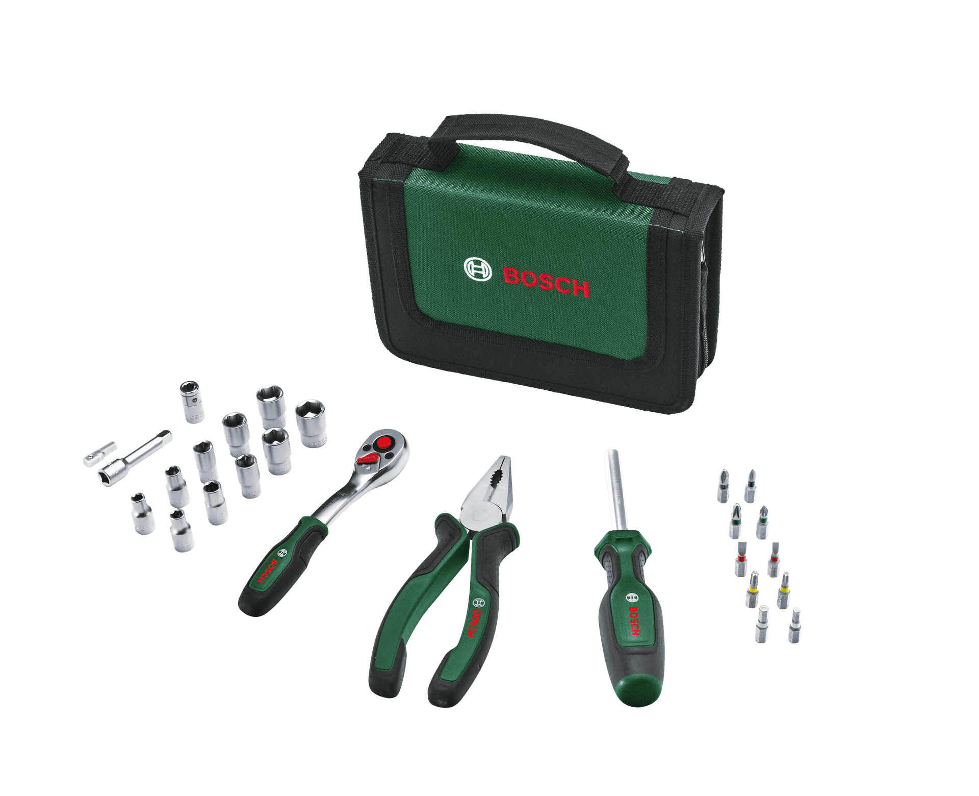 BOSCH YEŞİL SERİ TAŞINABİLİR EL ALETİ SETİ 26 PARÇA 1/4"