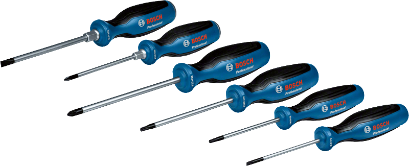BOSCH PROFESYONEL TORNAVİDA SETİ 6 PARÇA SET 3 2X TX, 2X SL, 1X PZ, 1X PH TORNAVİDA İÇERİR