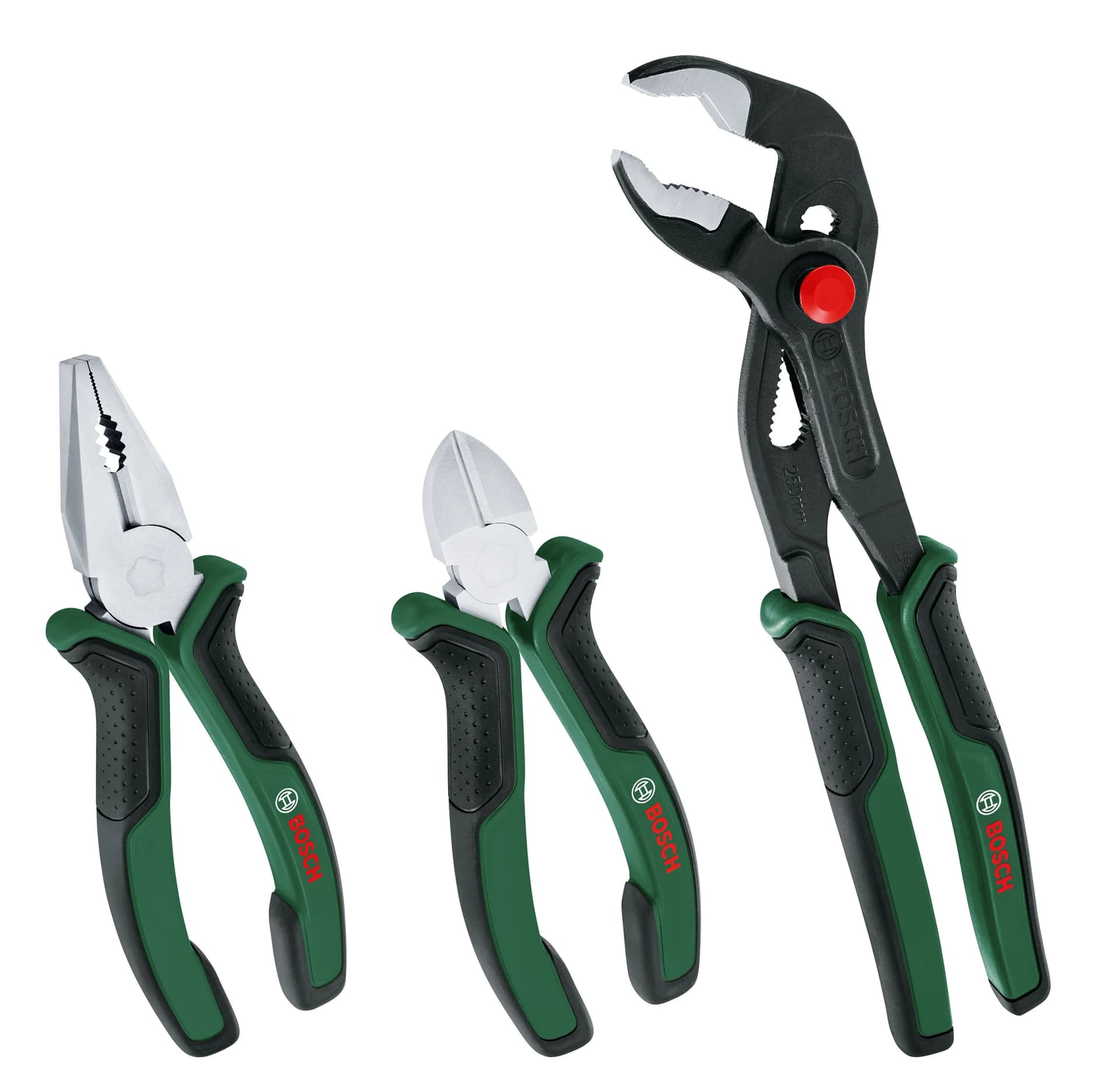 BOSCH YEŞİL SERİ PENSE SETİ 3 PARÇA PREMİUM (PENSE, YAN KESKİ, BORU ANAHTARI)