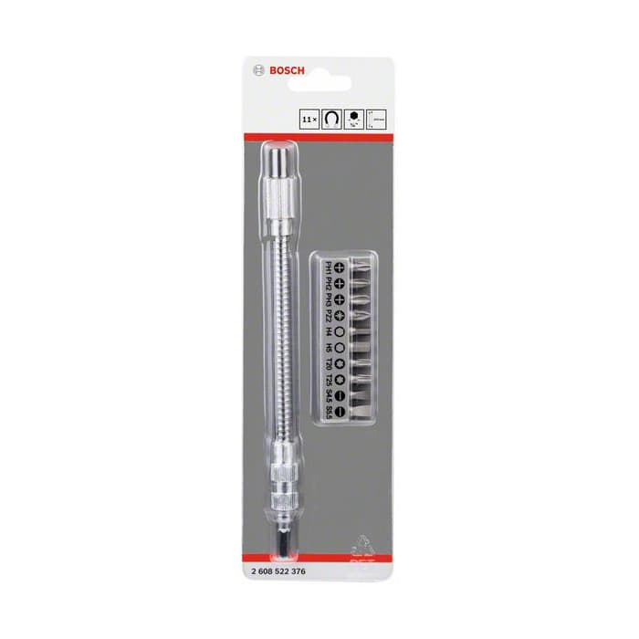 BOSCH 10 PARÇA VİDALAMA+BÜKÜLEBİLİR UZATMA ADAPTÖRÜ (20CM)