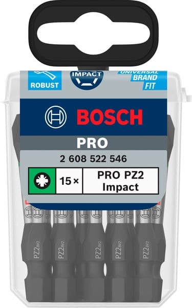 BOSCH PRO IMPACT CTRL BİTS UÇ PZ2*55MM 15'Lİ PAKET
