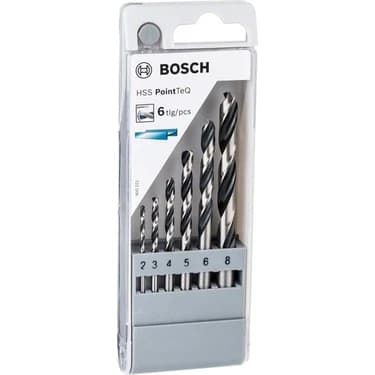 BOSCH HSSPOİNTTEQ METAL MATKAP UCU SETİ 6'Lİ 2; 3; 4; 5; 6; 8 MM