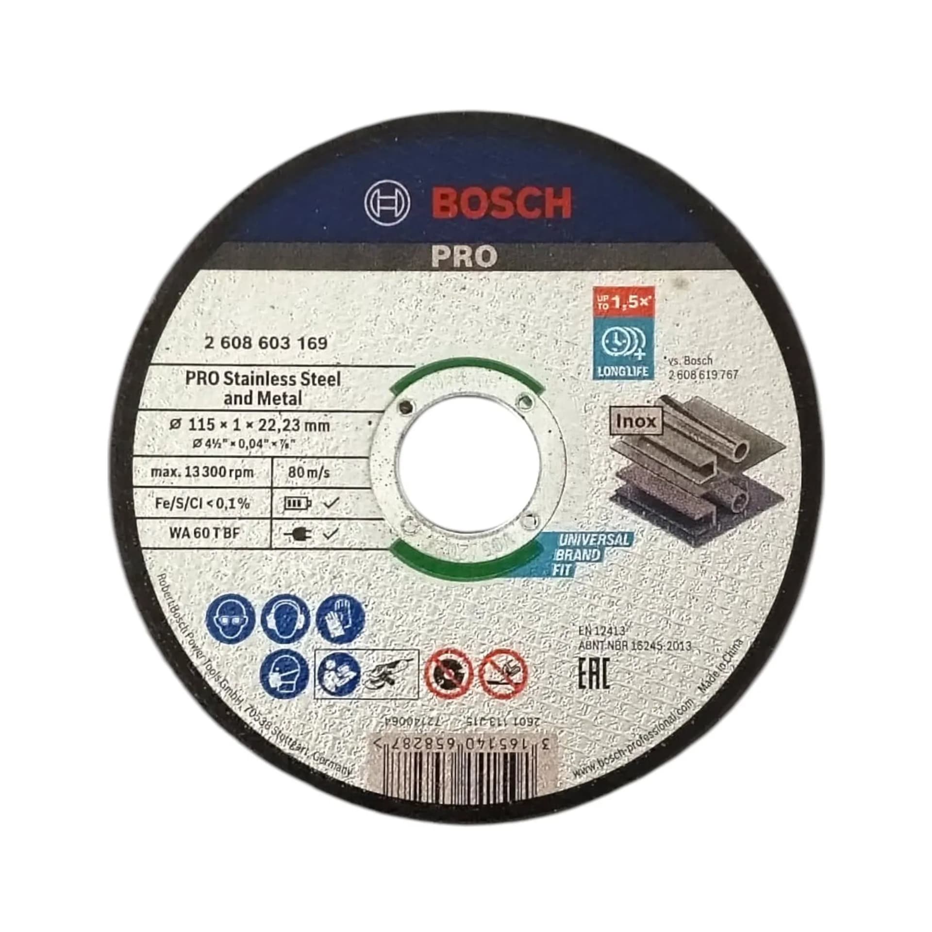 BOSCH PRO 115*1,0MM RAPİDO İNOX KESİCİ İNCE
