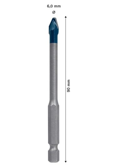 BOSCH EXPERT HEX-9 SERT SERAMİK MATKAP UCU 6*90 MM