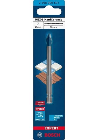BOSCH EXPERT HEX-9 SERT SERAMİK MATKAP UCU 7*90 MM