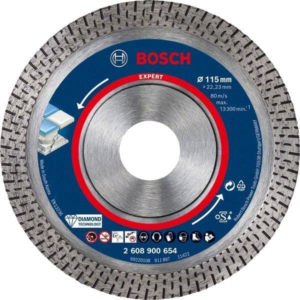 BOSCH ELMAS KESME DİSK EXPERT FOR HARD CERAMİC 115*22,23X1,4MM İNCE KESİCİ