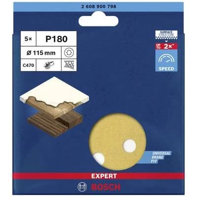 BOSCH EXPERT CIRT ZIMPARA 115MM 180 KUM 8 DELİK 5 Lİ PAKET