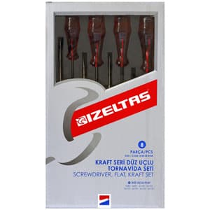 4100008108 İZELTAŞ KRAFT TORNAVİDA SETİ DÜZ 8 PC