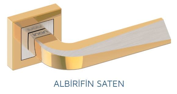 AS250R MELEK ROZETLİ ALBİRİFİN SATEN ODA KAPI KOLU