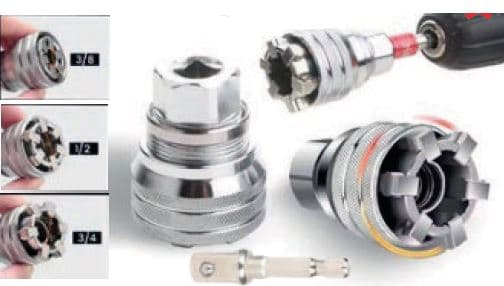 BOSS AYARLI HEX LOKMA ANAHTAR VE ADAPTÖRÜ 10-19MM 3/8"