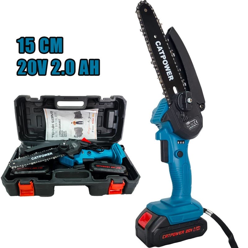CAT1330 CATPOWER AKÜLÜ DAL KESME 15CM Lİ-İON 20V 2.0 AH